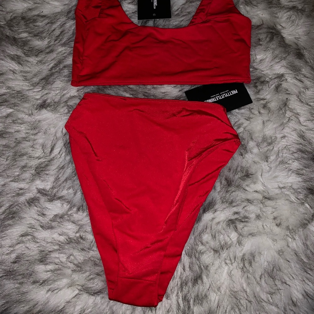 Red high waisted bikini NWT